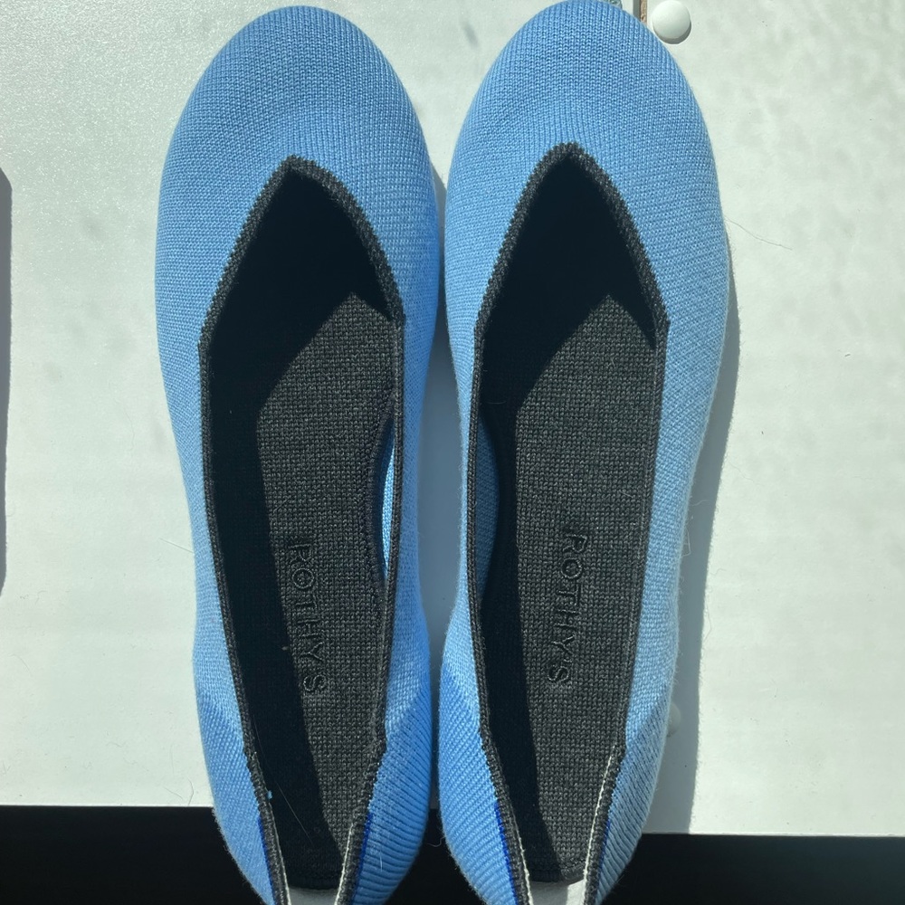 NEW Rothy’s Merino Ice Blue flats